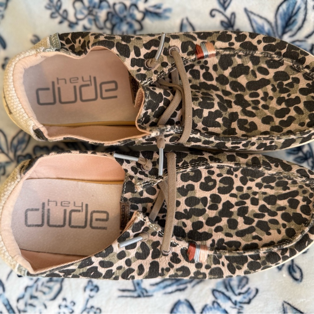 Hey Dude Cheetah Pattern Loafers